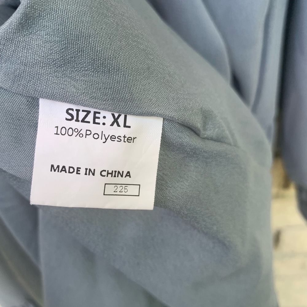 Dusty Blue Ruffle Dress - Picture 5 of 7